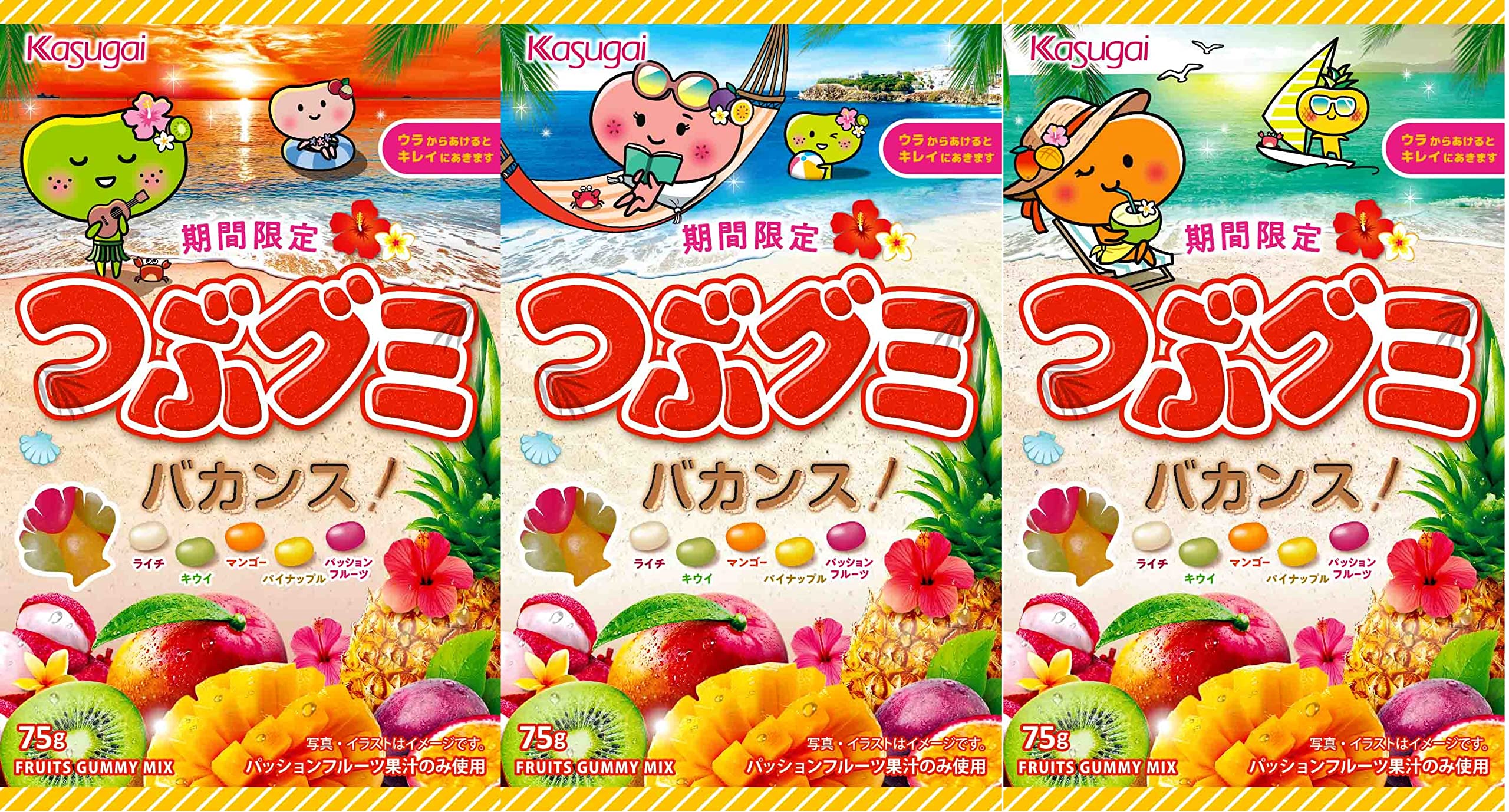 

Kasugai Seika Tsubu Gummy Vacation 75g x 10 pieces