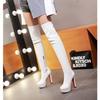 Winter New Knee Boots European and American Style Thick Heel High Heel Large Size Women's Boots G
