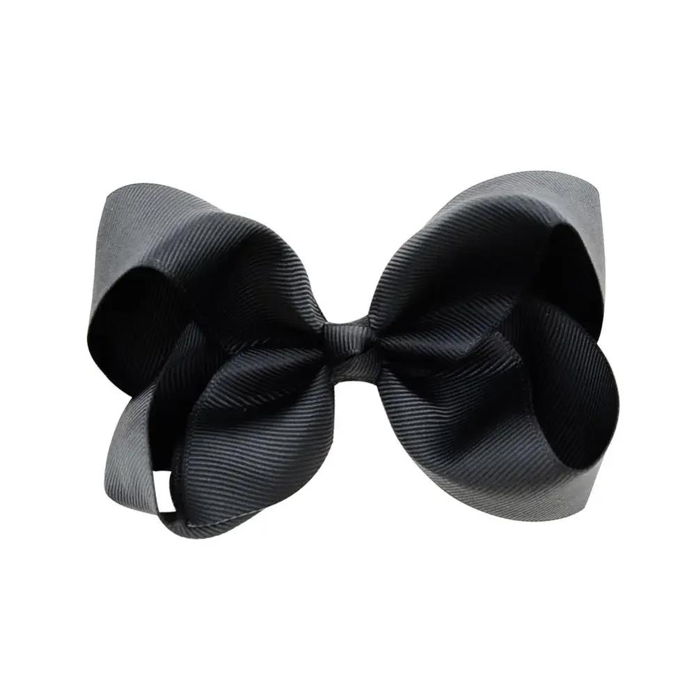 3/4/6/8inch  Boutique Handmade Colorful Solid Ribbon Grosgrain Hair Bow with Clips for Kids Girls Hair Accessories