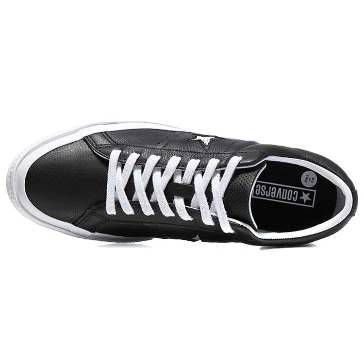 Converse One Star Low Leather Black White 158465C