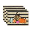 Rectangular Printed Placemats for Dining Table Mats for Home Parties Weddings Cafes Kitchen Decor Linen Placemats Striped