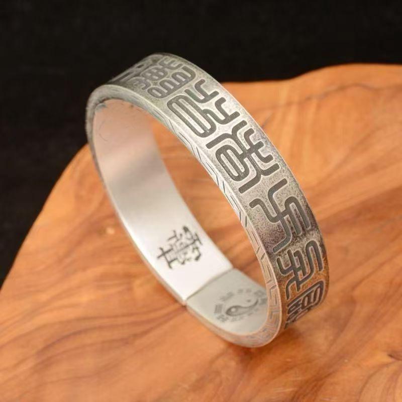 Neues chinesisches Stil Taoistisches Bagua Glücksbringendes Wolkenarmband mit Neun-Wort-Kraftmantra Glücksbringendes Glück Anziehendes Armband Schmuck