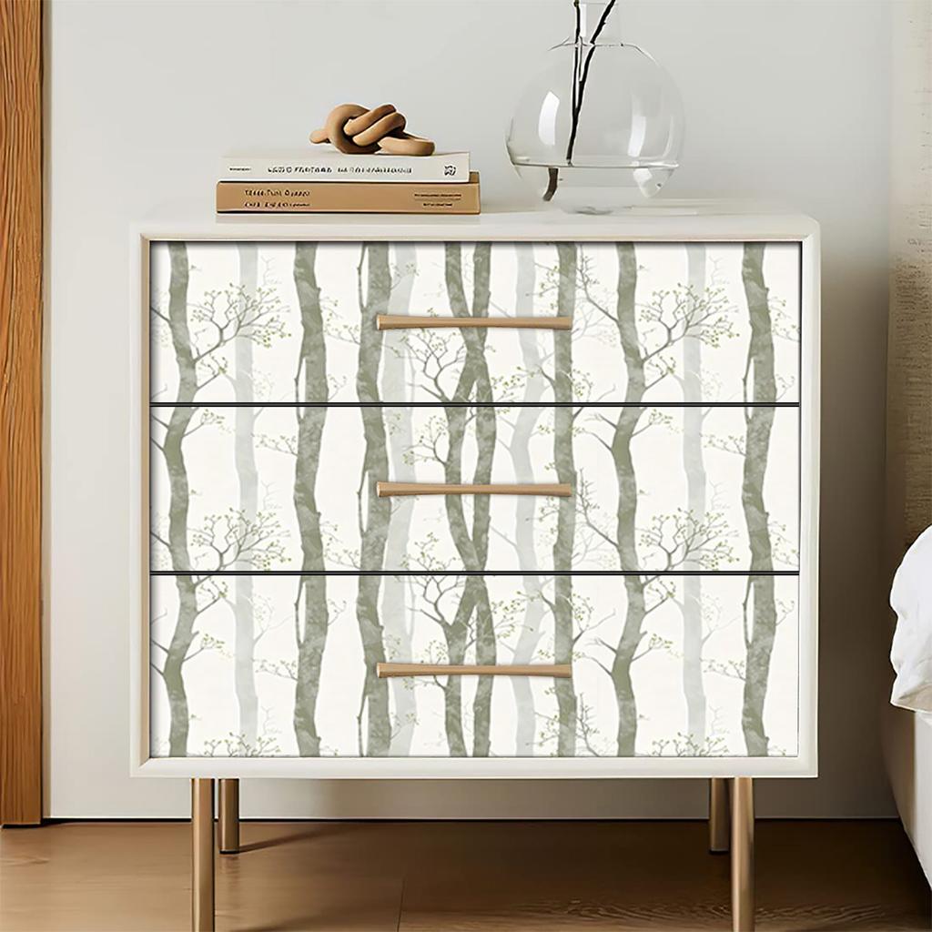 Birch Trees Peel and Stick Wallpaper Thicken Waterproof Forest Branch Contact Paper Self Adhesive Removable Shelf Liner Vinyl