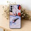 Princess Mononoke Retro Illustration Phone Case For Samsung S25,S24,S21,S22,S23,S30,Ultra,S20,Plus,Fe,Soft Silicone Black Cover