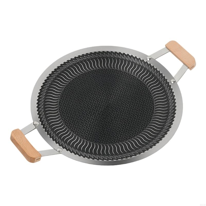 Outdoor Grilling Accessory Outdoor BBQ Plate Roasting Meat Pans Grilling Plate Grilling Pans 316Stainless Steel Texture B03E