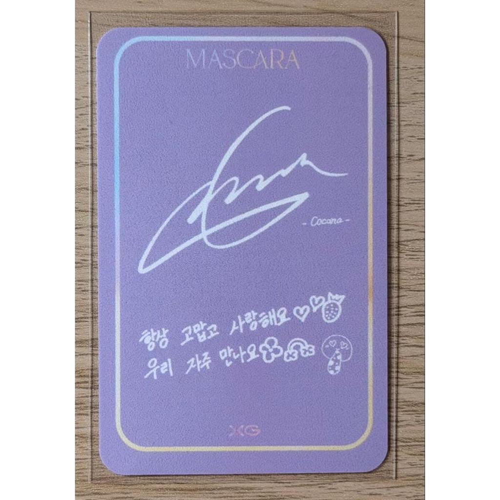 Used [XG] MASCARA Sanok Pre-recording Photocard Cocona