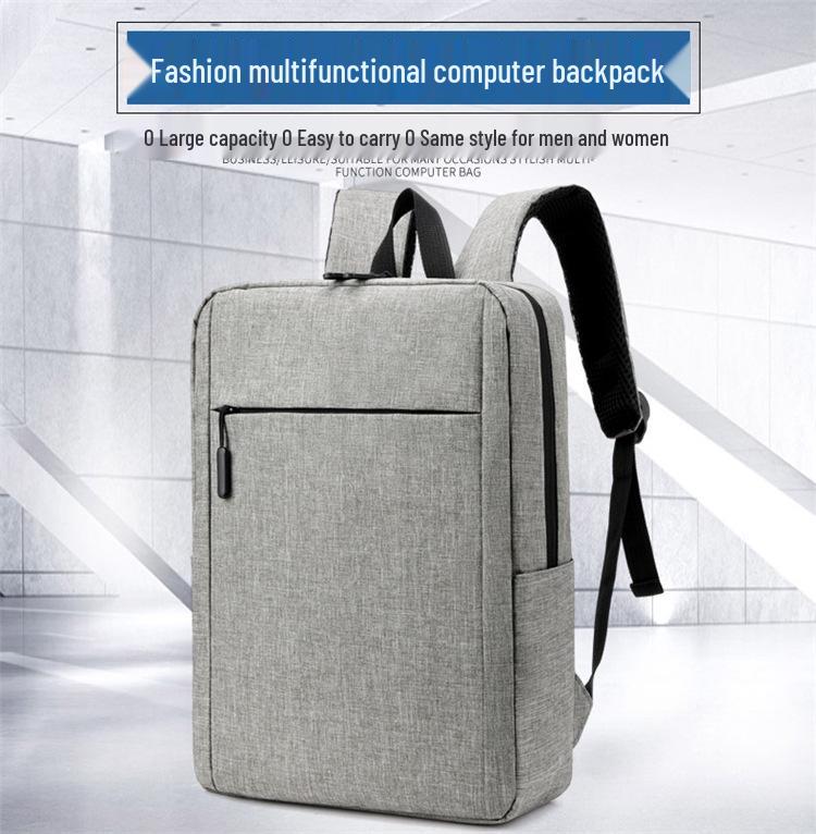 Unisex Fashion Backpack – Printed Logo, Simple Design, Fits Laptops