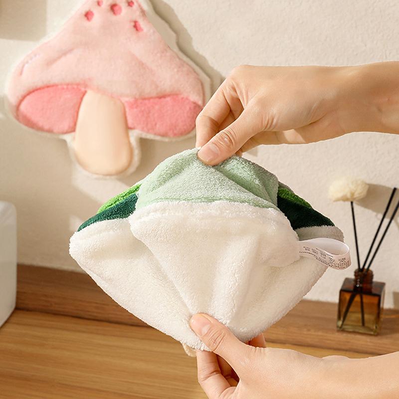 Cute Hand Towel Cartoon Wipe Handkerchief Rag Vegetable Shape Towels For Kitchen Bathroom Kidshanging Towel Soft Dish Cloth