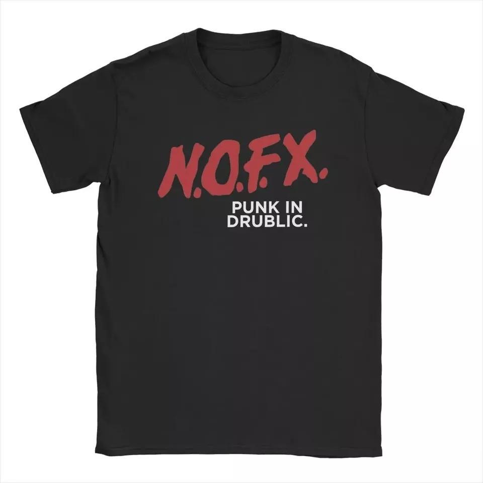 Men s T-Shirts Nofx Band Novelty Cotton Tee Shirt Short Sleeve T Shirts Unisex T-Shirt XXXXL