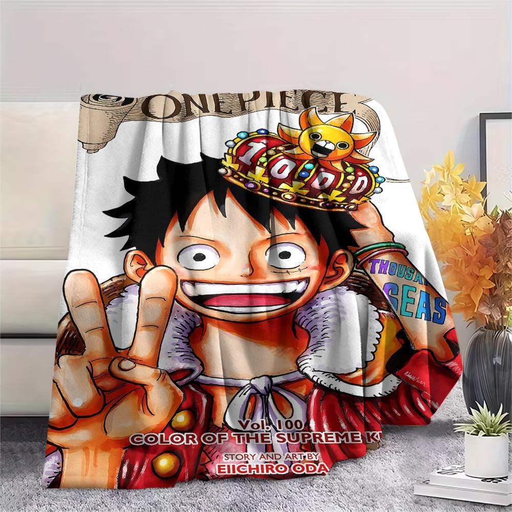 One Piece character Print Flannel Blanket,High quality Comfortable for All Seasons,Home Decor,Warmth and Comfort,Perfect for Christmas Gifts