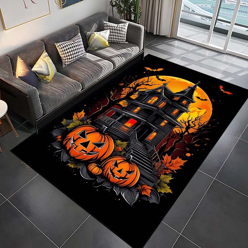 

Halloween Pumpkin Head Pattern Rug Carpets for Bedroom Living Room Sofa Mat Creative Door Mat Dressing Room Rugs Play Mats Gifts 40cm x 60cm