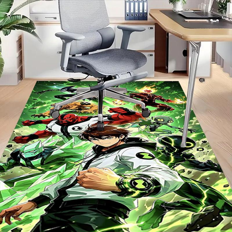 1pc Ben Alien Force Carpet for Playroom Bedroom Living Room Sofa Home Decor,kids Game Area Rug Non-slip Floor Mat Y73033