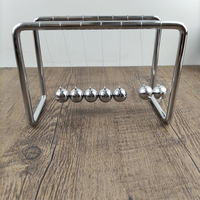 Newton's Cradle Balance Ocelový míček Potřeby pro výuku Fyzika Věda Kyvadlo Stolní hračky Dárky pro zmírnění stresu Domácí dekorace