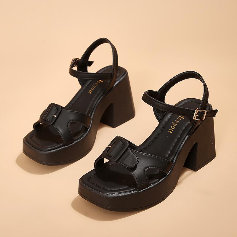 

2024 Новые летние сандалии Женские удобные сандалии на танкетке Обувь для женщин Повседневная обувь Zapatos De Mujer Обувь-гладиаторы 35 чёрный