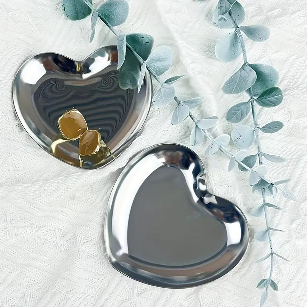 Nerezový kosmetický úložný podnos Nail Art Manikúrní talíř Pinzety Kleštičky Nádoba na pera Miska na umělé nehty Nástroje Kov