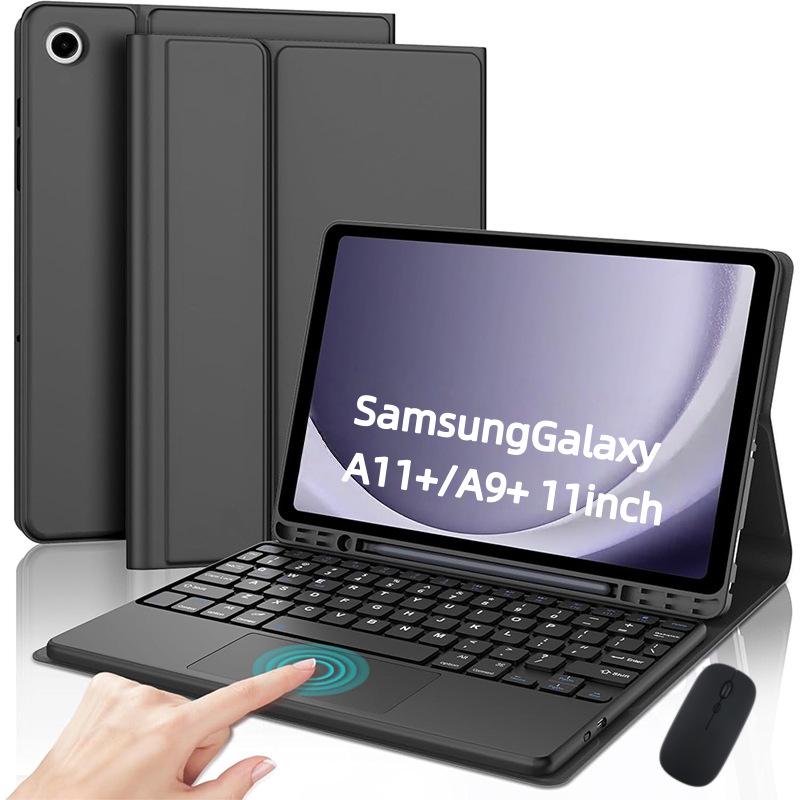 Compatible Samsung Tablet A11+ Bluetooth Keyboard Case with Touchpad, Pen Slot, and Detachable Leather Cover for A9plus X210.