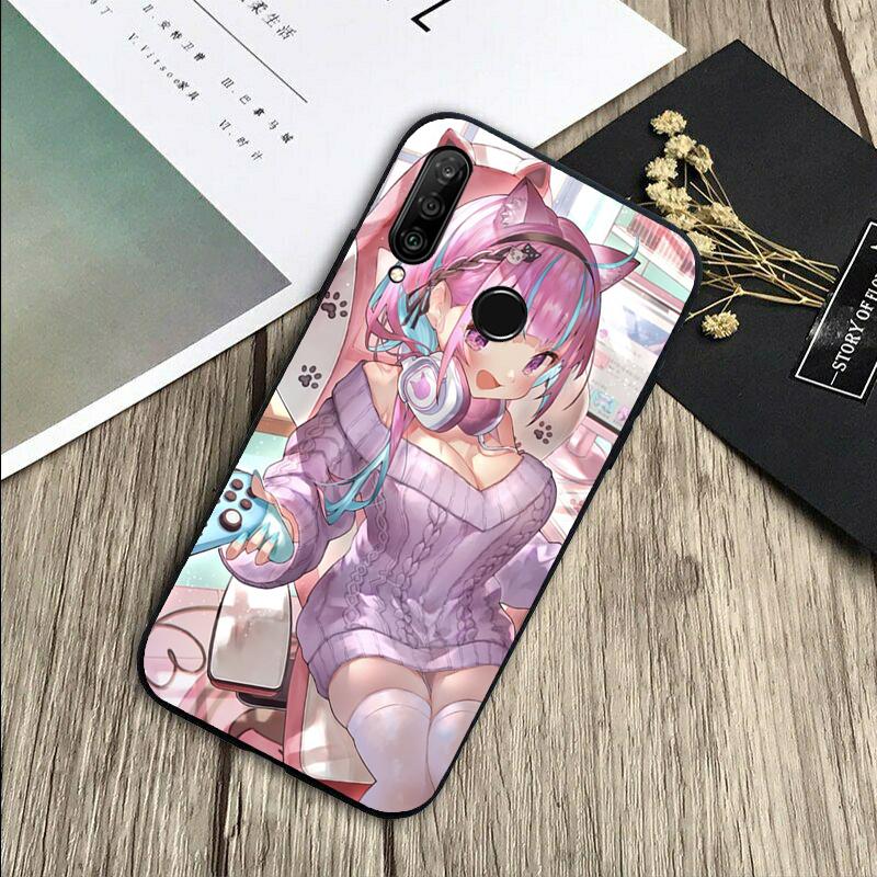 Minato Aqua Hololive For Huawei Nova 8i 11i 12i 12s 9 10 SE Y60 Y70 Y90 Y72 Y73 Y61 Y91 P60 Pro P30 P40 Lite Case