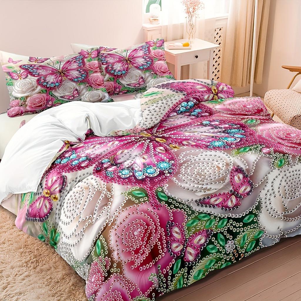 Beautiful Butterfly Bedding Set 3D Printed Duvet Cover Set For Girls Bedroom Decor Soft Single Twin Double Queen Size Bed Set