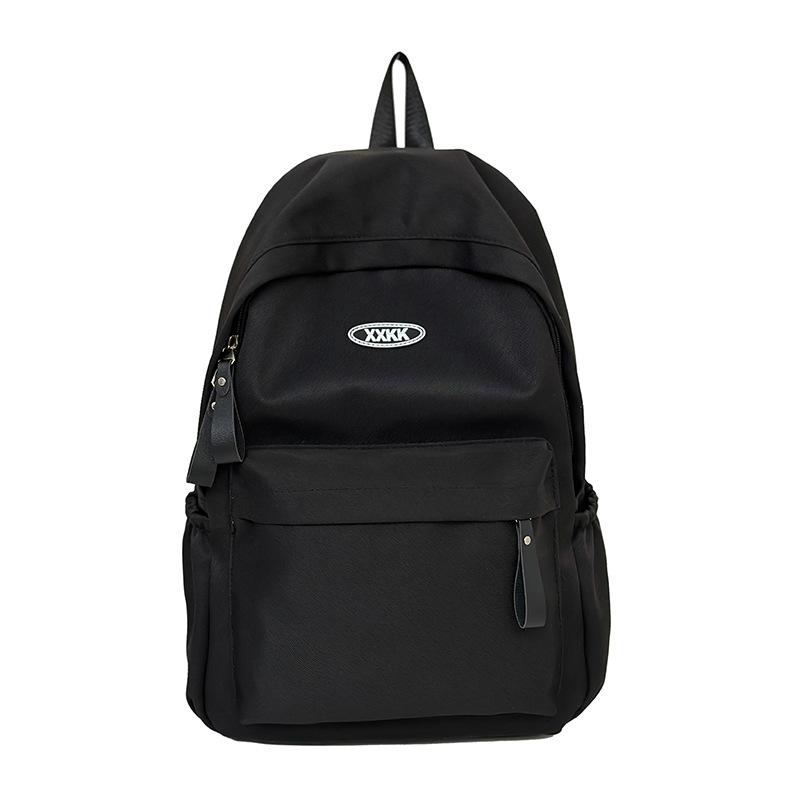 Solid Color Student School Bag Women's Large Capacity Backpack Campus Backpack