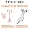 2 IN 1 3D Facial Massager & Gua Sha Massage Tool Cold Roller For Face Eyes Chin Lift Tightening Skin Tool Sculpting Beauty Tools