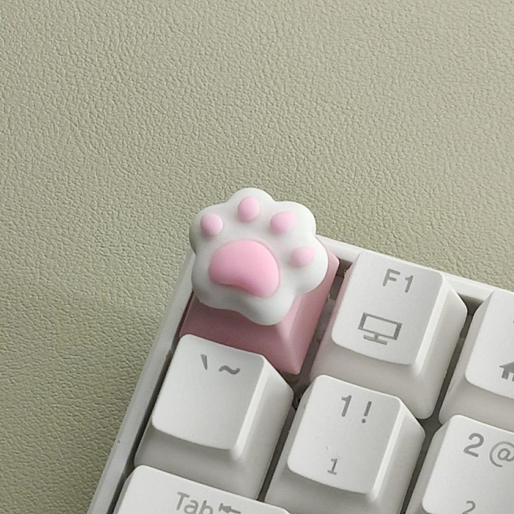 Adorable Cat Paw Silicone Keycap for Mechanical Keyboards - Universal Cross Switch & Nail Art Tool