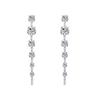Needle Super Flash Round Zircon Inlay Design Long Earrings To Modify The Face Shape And Thin Line Earrings