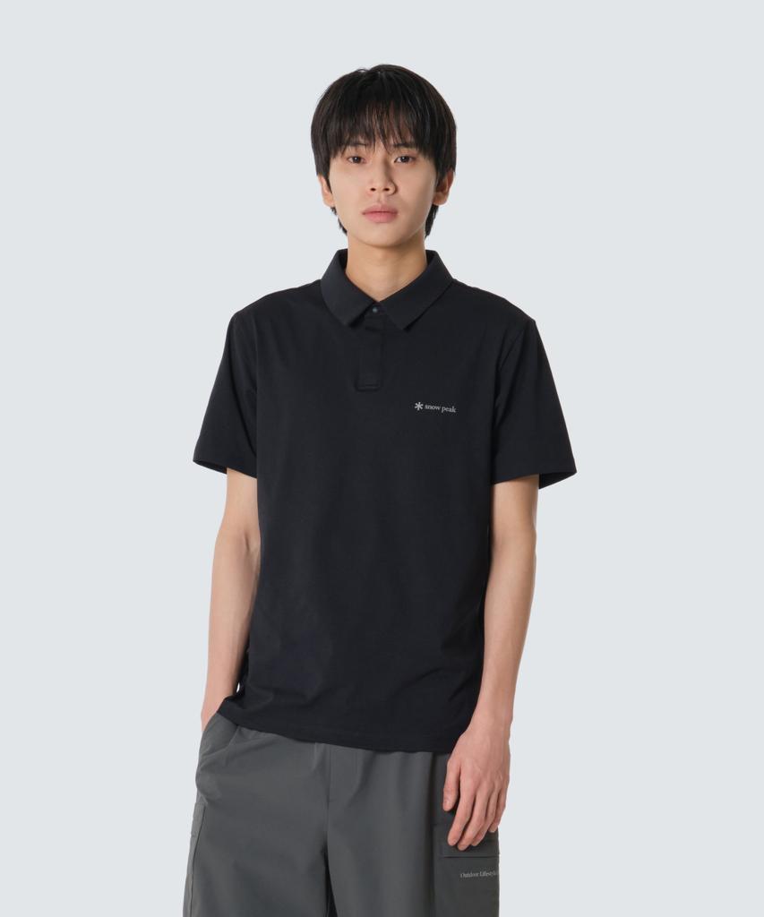 SNOWPEAK APPAREL Quick-Dry Airhole Short Sleeve Polo Shirt (S26Mmtps58) Dark Charcoal