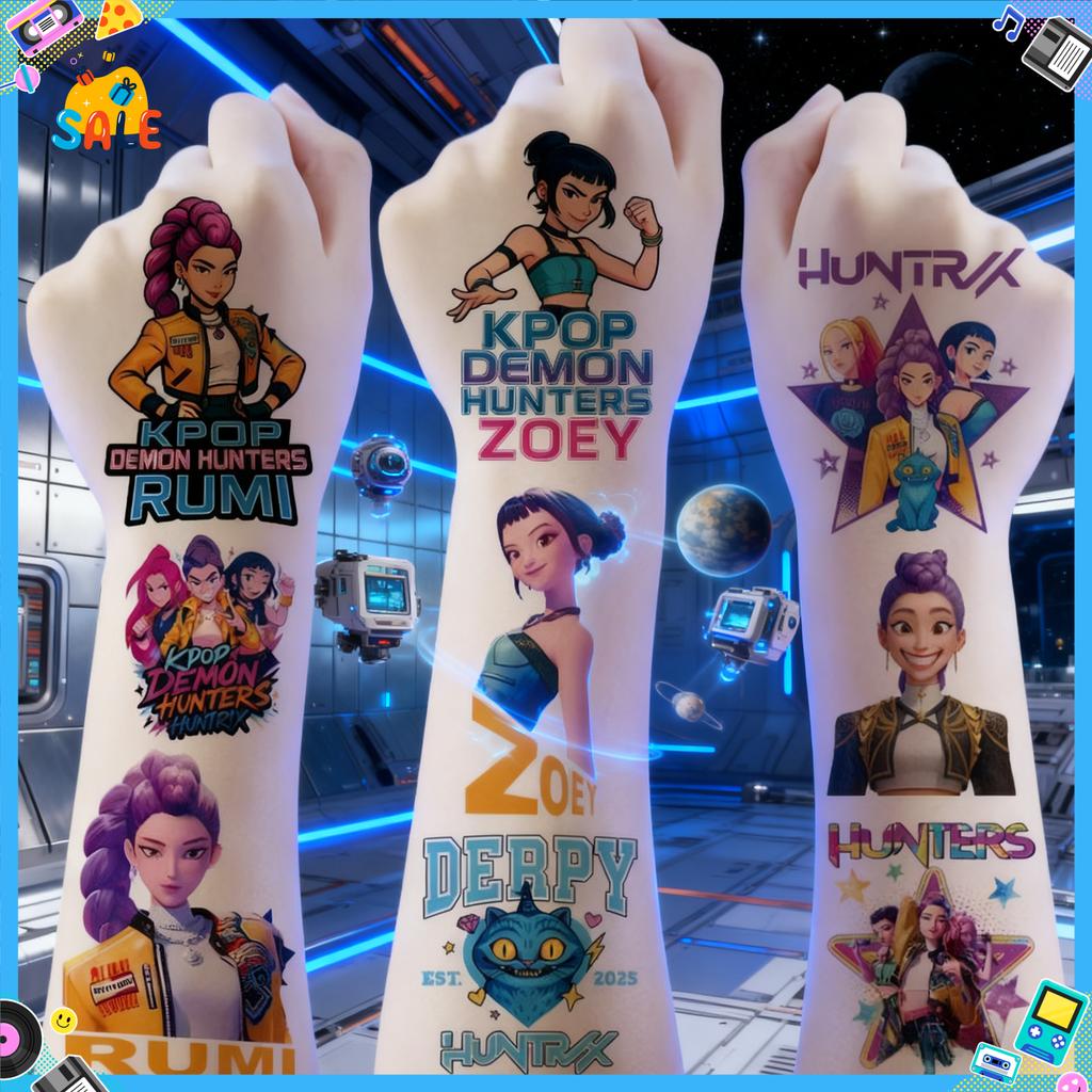 20 Stück Kpop Dämonenjäger Tattoo Aufkleber, Lustiges Anime Spiel, Cartoon Body Art, Temporäre Fake Tattoos, DIY Spielzeug für Kinder,