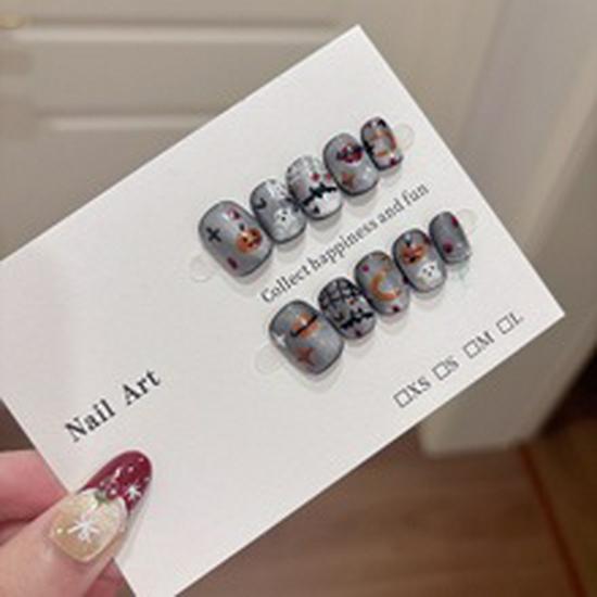 Jx Handmade Cute Short Matte Cat Eye Nails - Versatile Sweet Kitty Style