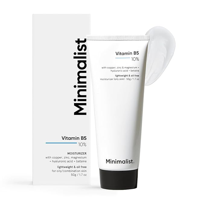

Minimalist Vitamin B5 10% Oil-Free Moisturizer 50 gm for Face, Lightweight Gel Moisturizer for Oily & Combination Skin with Glycerine 50 GM