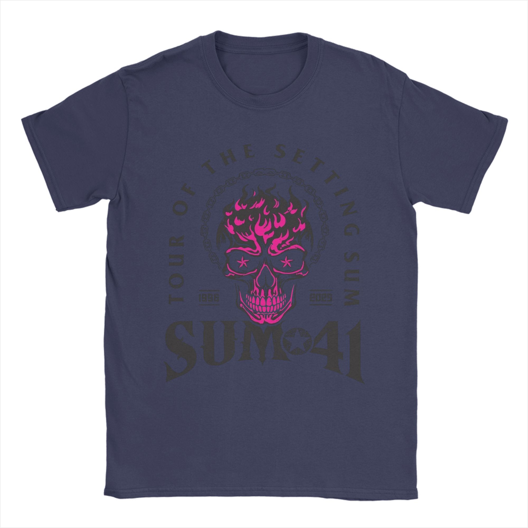 

The Final Tour Sum 41 TShirt Unisex Funny Cotton Tee Shirt Round Collar Short Sleeve T Shirts Big Size Tops 4XL