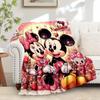 1pc flannel minnie mouse and mickey mouse valentine's day bedding throw blanket sofa cover gift home