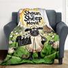 1pc Sheep Shaun Outdoor Blanket Lightweight Flannel, Soft & Warm, All-Season Use for Sofa, Outdoor, Camping, Living Room, Office081