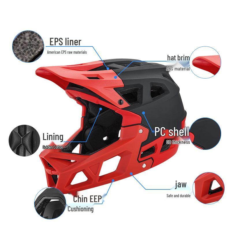 Adult Full-Face Mountain Bike Helmet for Off-Road and Racing