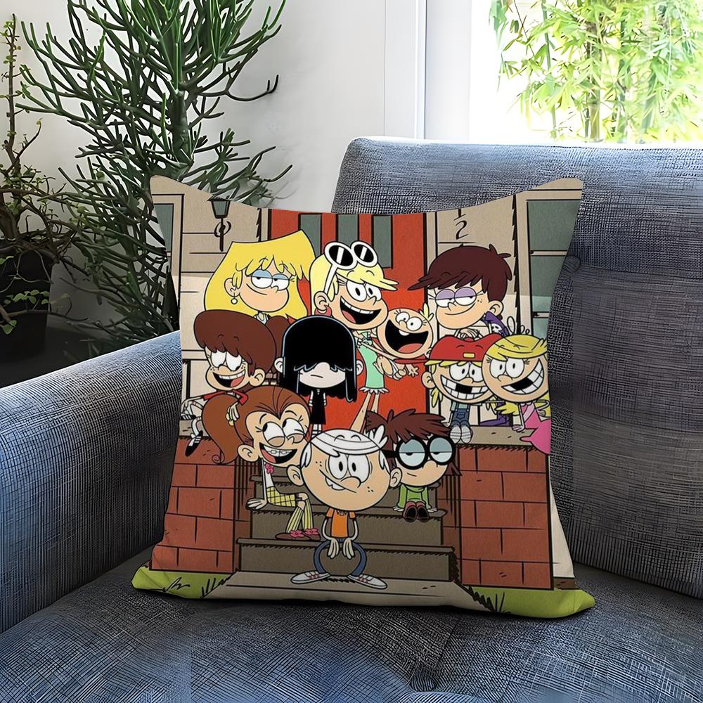 Anime The L-Loud House Cushion Cover Comfortable Reversible Pillow Cover Ideal for Car Sofa Bedroom & Beyond
