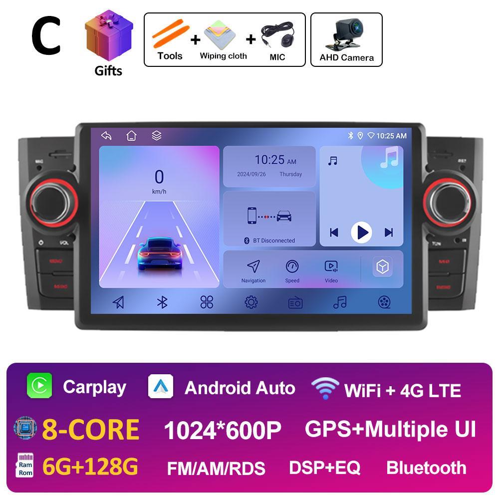 For Fiat Grande Punto Linea 2007 2008 2009 2010 - 2012 Android Intelligent System 7 Inch GPS Navigation Car Video Player No 2din