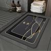 Light luxury style soft bathroom absorbent floor mat, quick drying anti fouling foot mat, washable bathroom