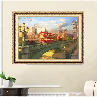 5D DIY Diamond Painting Bus Cross Stitch Kit Mosaic Diamond Embroidery Full Round Square Drill Home Decoration