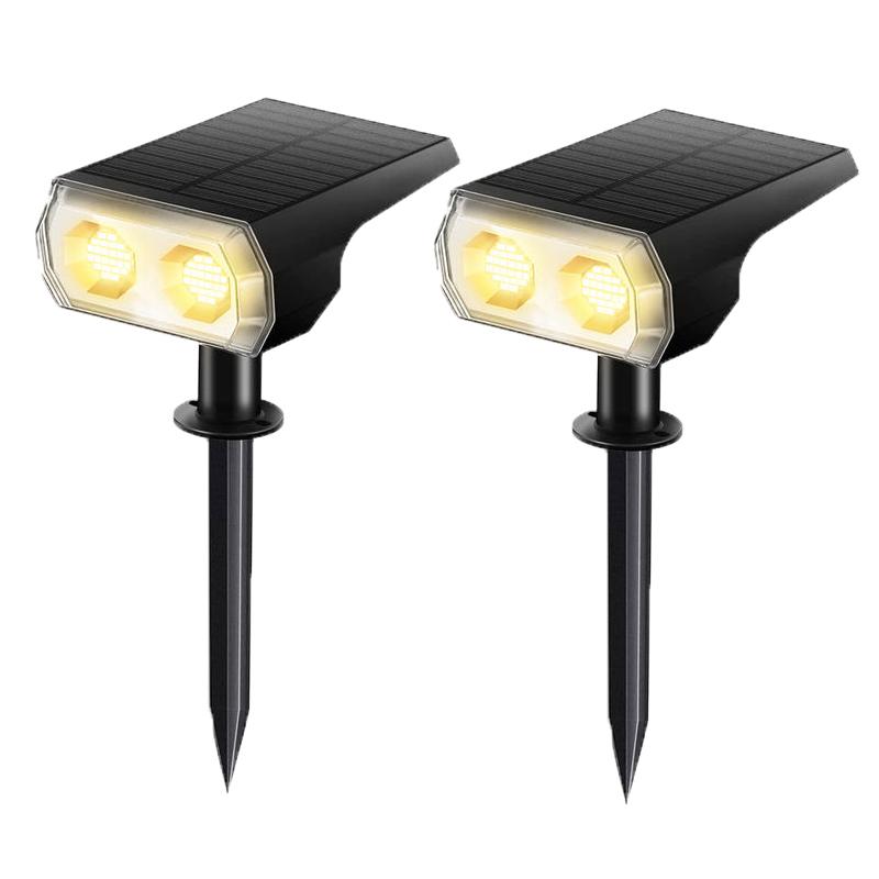 Solar Spot Light IP65 Solar Outdoor Lights 48 LEDS RGB Waterproof Garden Light 2-in-1 Solar Spotlight For Yard lawn