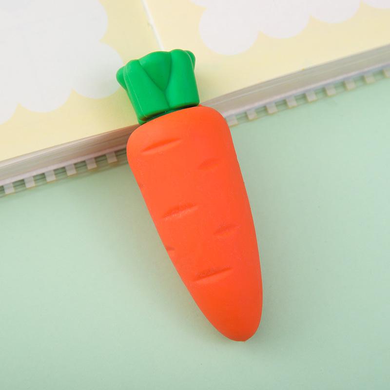 Jumbo Carrot-Shaped Eraser - Clean, No Marks, No Crumbs - Creative Student Stationery