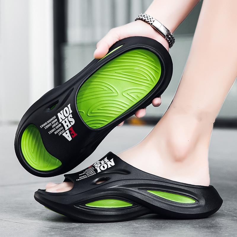 Lato Nowe Męskie Kapcie Sandały Outdoorowe Plażowe Wygodne Miękkie Klapki Do Wewnątrz Męskie Buty Codzienne Męskie Kapcie Domowe Sandały Outdoorowe