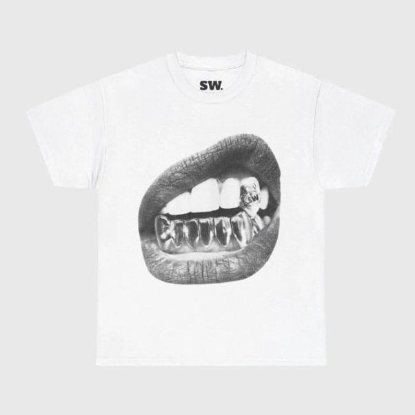 

Зубной Сверло Рот Модный Бренд Короткий Рукав Свободный Хип-Хоп Уличный Повседневный Парная Футболка Веселая Креативная Футболка Мужской Топ L