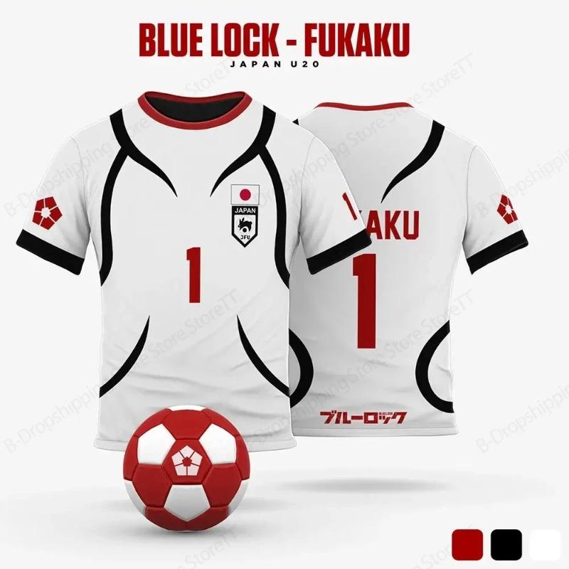 Men's Jersey Japanese Blue Lock Anime Cosplay 3d Print Tshirt Men Women Fashion T shirt O-neck Short Sleeve Tops Tees