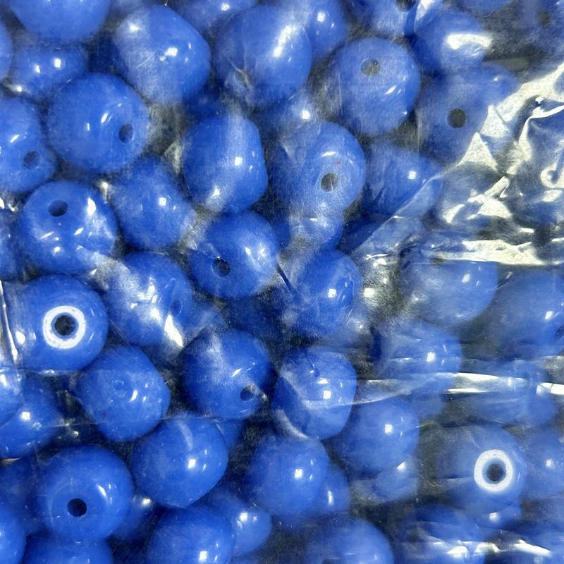 10x12.5mm Solid Color Acrylic Drum Beads for DIY Necklaces, Phone Chains, and Hair Ties.