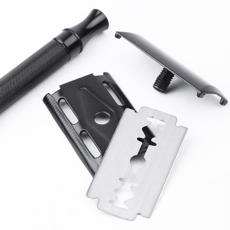Kadınlar İçin Çift Kenarlı Güvenlikli Tıraş Bıçağı Tek Bıçaklı Tıraş Bıçakları 5 Adet Jilet Bıçağı ile Erkek Metal Tıraş Bıçağı Yeniden Kullanılabilir