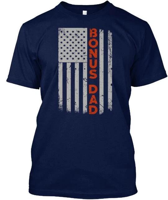 Bonus Dad American Flag Pride TTshirt Made in the USA Size S to 5XL