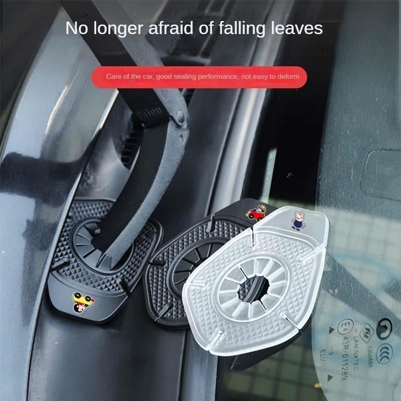 2Pcs Universal Car Windshield Wiper Arm Hole Protective Cover Silicone Wiper Bottom Prevent Debris Leaf Falling Dustproof Pad