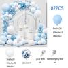 Pastel Blue Balloon Garland Arch Kit White Blue Confetti Balloons Baby Shower Gender Reveal Birthday Party Wedding Decorations