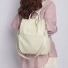 Soft Leather Women Backpack Geometric Pattern Patchwork Backpack Large Capacity Women's Travel Bag