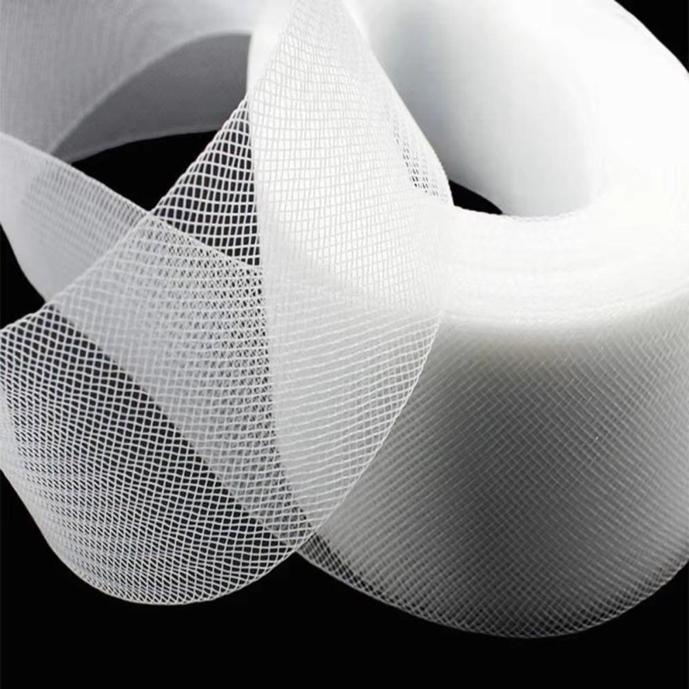 DIY Horsehair Braid Width 2/2.5/3/4/5/6/7cm 50 Yards Boning Stiff Polyester Transparent Gowns Shaping Trimming Accessories